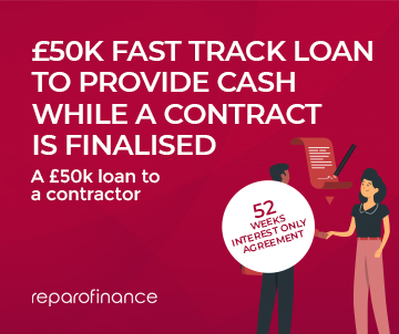 Reparo Finance Completed Deals: £50k Fast Track Loan to Provide Cash While a Contract is Finalised